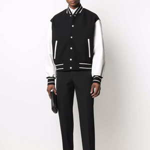 Custom Front <b>Men's</b> Winter Fleece Polyester/Cotton <b>Bomber</b> <b>Jacket</b> High Quality Discharge Printing Windproof Waterproof Streetwear - Product Image 4