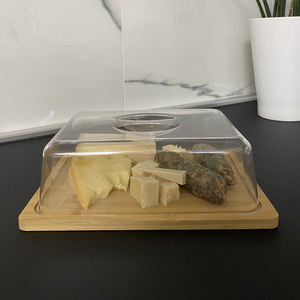 Planche à découper rectangulaire en bambou avec couvercle 24x18.5x8.5cm Plateau à fromage pour charcuterie et snacks 24x18.5x8.5cm Outils à fromage - Product Image 3
