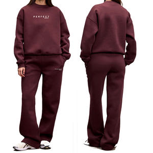 Conjuntos de Mujer de Primera Calidad, Conjunto de Sudadera con Cuello Redondo, Ropa Casual de 2 Piezas, Sudadera con Cuello Redondo y Pantalones Deportivos, Logotipo Personalizado - Product Image 3