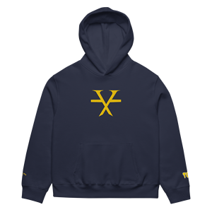 Felpa con cappuccio oversize da uomo T6X con Logo giallo ricamato - Product Image 5