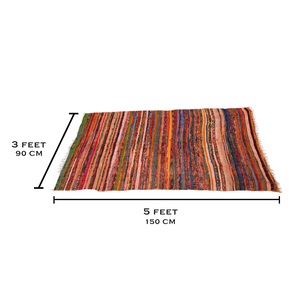 Tapis de chiffon en coton Chindi 100% tapis multicolore écologique pour chambre salon salle à manger décoration de sol - Product Image 5
