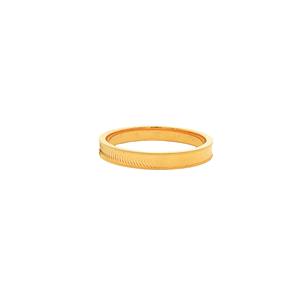 (Precio Solo Es Por El Trabajo) Anillo de Compromiso y Boda de Oro Amarillo de 18K, 22K, 24K Para Mujer, 3.15g, 0.3cm, Delgado, Forma de Corazón, Certificado Au916 - Product Image 5