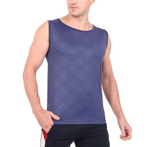 Hot Selling Custom Logo Casual <b>Men</b> Sports <b>Singlet</b> Summer Quick Drying Breathable Cotton Bamboo Fiber Fitness Gym Tank Top - Product Image 3