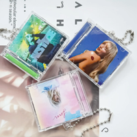 Meilleures ventes, faible MOQ, impression personnalisée de puce, couverture d'album de chanteur, mini CD, étiquette NFC, porte-clés, blocage RFID, matériau ABS, porte-clés NFC