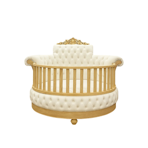 เตียงแกะสลักไม้มะฮอกกานีสำหรับสถานรับเลี้ยงเด็กเฟอร์นิเจอร์ทำด้วยมือจากประเทศอินโดนีเซีย - Product Image 1