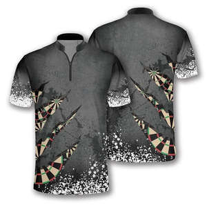 2025 maillot de fléchettes sublimé personnalisé pour hommes conception chaude polo livraison rapide maillot de polyester Service OEM pour adultes - Product Image 3