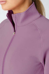 Lightweight Nylon <b>Fleece</b> <b>Jumper</b> for Equestrian Riding Full-Zip Front Elastic Hem Moisture Control Windproof Breathable - Product Image 4