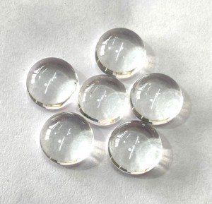 Quartz blanc naturel clair rond 6mm Cabochon à dos plat-Pierres précieuses en vrac - Product Image 6
