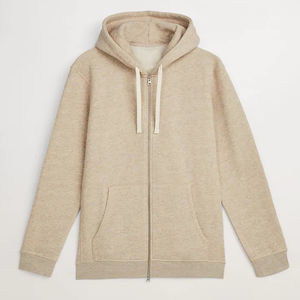 Sweat à capuche pour hommes, sweat-shirt à capuche en coton vierge de haute qualité avec fermeture éclair, surdimensionné, en éponge française - Product Image 1