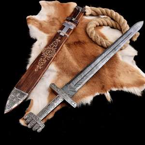 Espadas de Acero de Damasco con Material de Mango Personalizado, Espadas de Acero de Damasco con MOQ Bajo Disponibles al Precio Más Bajo - Product Image 4