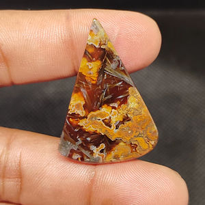 Cabochon en agate turque brun naturel pour la fabrication de bijoux |   Pierres d'agate polies de haute qualité en gros - Product Image 2