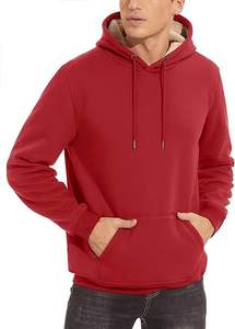 Pull-over en polaire doublé Sherpa pour hommes Sweatshirts basiques et chauds à col rond Tops d'hiver en polyester/coton d'automne - Product Image 5