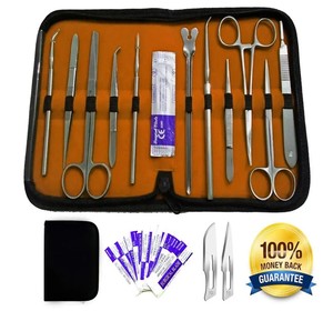 ชุดฝึกหัดเย็บสแตนเลสเกรดการผ่าตัดสำหรับนักเรียนพร้อมที่ใส่เข็มแผ่นตาข่ายเย็บสามชั้นกรรไกรผ่าตัด - Product Image 2