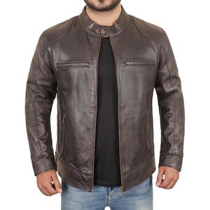 Chaqueta de Cuero de Oveja Genuino para Hombre, Diseño Moderno, Prenda Exterior de Cuero Real - Product Image 1