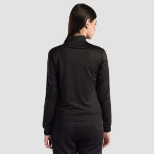 Core Power Slim Fit Racer Jacket (Black) Stand Collar Breathable Polyester for Knitted for Autumn Season - Product Image 3