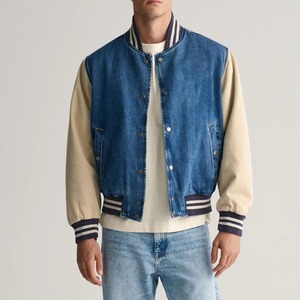 Chaqueta de béisbol de hombre con logotipo personalizado OEM chaqueta de invierno de manga de PANA con bordado de chenilla Vintage Letterman Varsity para hombre - Product Image 1