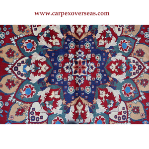 Tapis fait main en laine persane bleu marine de qualité fine taille personnalisée pour la maison salon expédition rapide antimicrobien et réversible - Product Image 2