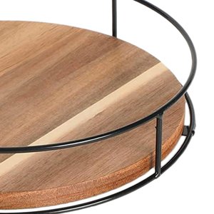 <b>Metal</b> Stainless Steel Classic Waterproof Heat Resistant Storage <b>Shelves</b> Holder Polished Rotating Base Spice <b>Rack</b> Glass Cabinet - Product Image 2