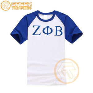 Camisetas Casuales Personalizadas al por Mayor para Mujeres de Zeta Phi Beta con Bordado, Ropa de Sororidad, Algodón de Alta Calidad - Product Image 1