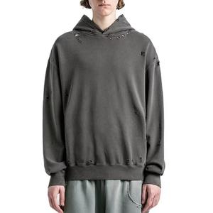 Streetwear lourd de haute qualité lavage à l'acide sweats à capuche pour hommes sur mesure Vintage en détresse sweats en coton lavé - Product Image 3