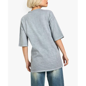 เสื้อยืดผู้หญิงฤดูร้อนปี 2026 ผ้าฝ้าย 100% สีพื้น คอกลม แขนสั้น สไตล์ลำลอง แบบพื้นฐาน - Product Image 5