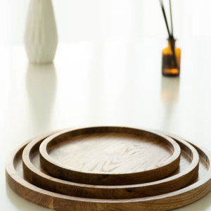 Plateau de service en bois de luxe fait main avec une finition élégante pour les dîners formels et les occasions spéciales - Product Image 1