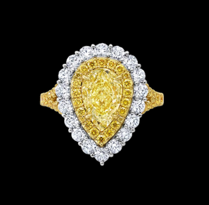 Elegante pera Halo anillo de compromiso conjunto Moissanite 925 Plata boda joyería naturaleza diseño anillo conjunto OEM ODM proveedor de fábrica - Product Image 3