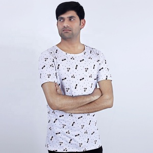 T-shirt en coton de haute qualité lettre imprimée à manches courtes respirant pour l'été Polyester impression personnalisée chemises pour hommes - Product Image 2