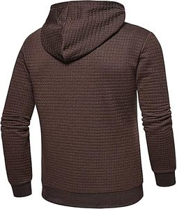 Veste sweat-shirt 100% coton élégante pour hommes sweat à capuche léger confortable avec fermeture éclair pour Streetwear à imprimé bouffant pour l'hiver - Product Image 2
