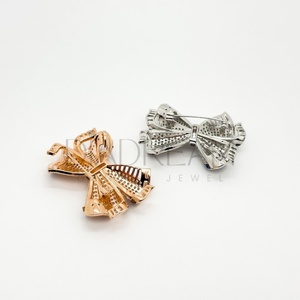 Broche de lazo francés, accesorio exquisito de diamante de moissanita de lujo para Bodas de mujer, broche de plata 925, compromisos, regalo perfecto - Product Image 6