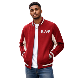 Kappa Alpha Psi Air Tech Fleece <b>Warm</b> Up Jacket Krimson Athletic Greek Fraternity Performance Outerwear - Product Image 1