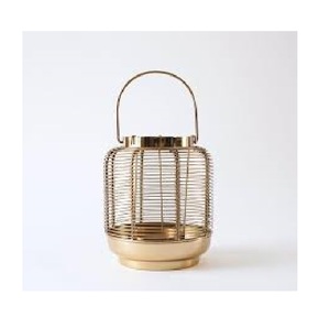 โคมไฟเทียนทำจากไม้และสเตนเลสพร้อมที่จับเชือกสำหรับตกแต่งบ้านและสวน - Product Image 6