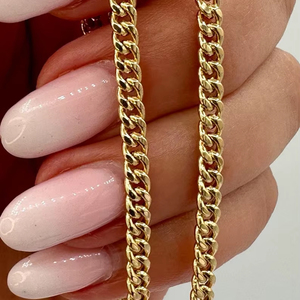 Chaîne à maillons cubains Miami en or massif 18 carats pour bijoux et accessoires de mode pour hommes et femmes - Product Image 5