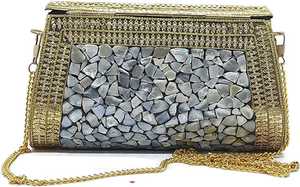 Sac à main personnalisé en nacre pour femmes, fabriqué à la main, hautement poli, à la mode, fabriqué en inde, - Product Image 6