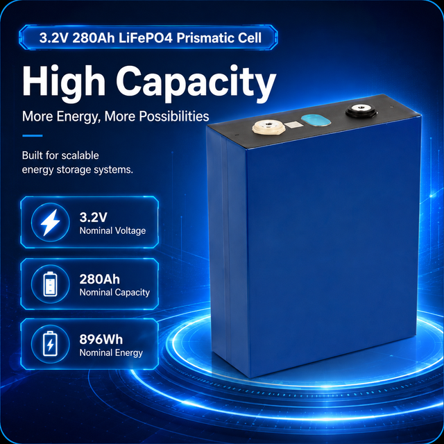 3.2V 280Ah LiFePO4 Prismatic LiFePO4 Battery Cell High Capacity Rechargeable Lihtium Battery for Solar ESS Bulk Wholesale Supply