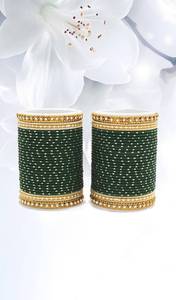 Customized Velvet Fabric Glass Chudiyan Sets Elegant Style Latest Festive Eid & Party Wear <b>Bangle</b> Churian For Women - Product Image 5