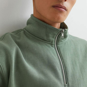 En gros personnalisé polaire tech surdimensionné 1/4 fermeture éclair bloc de couleur ras du cou hommes sweat - Product Image 5