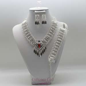 Ensemble de bijoux de mode vintage plaqué or 24 carats DDP Classic Collier et boucles d'oreilles en cuivre de France États-Unis pour les anniversaires - Product Image 3