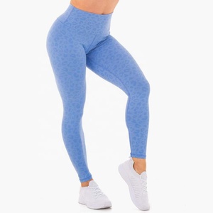 2025, superventas, mallas ajustadas para entrenamiento, levantamiento de glúteos sin costuras para mujer, pantalones transpirables con patrón sólido para mujer - Product Image 2
