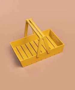 Plateau de service rectangulaire élégant en bambou multicolore avec poignées, plateau en bois stylé fait main en Inde pour toutes les occasions - Product Image 4