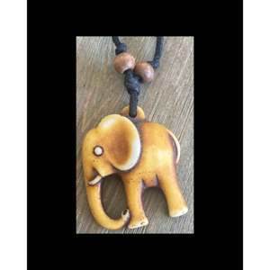 Handmade Wooden <b>Elephant</b> Necklace Cute Wood Jewelry <b>Gift</b> <b>for</b> <b>Her</b> - Product Image 1