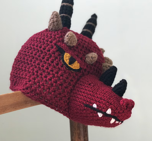 Rồng sọ cap đỏ scifi tưởng tượng Crochet Beanie người đàn ông mùa đông hat Quà Tặng Halloween Giáng sinh chất liệu cotton Thiết kế logo bãi biển - Product Image 3