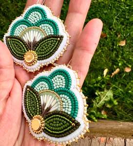 New Bow Boucles d'oreilles perlées Bohème Fait à la main Romantique Sweet Heart Bow Boucles d'oreilles - Product Image 2