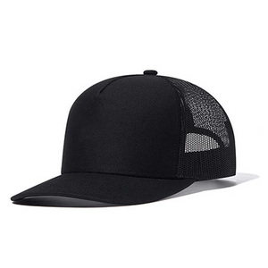 Gorra de béisbol deportiva de verano personalizable para hombre, gorra de camionero de malla impermeable de 5 paneles, patrón estampado en blanco negro liso bordado - Product Image 5