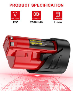 Batería de Iones de Litio de Repuesto Forenpower de 12V 2.5Ah para Herramienta de Perforación, 500 Ciclos, Certificación CE/FCC, Herramienta Eléctrica Recargable - Product Image 3