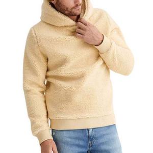 High Quality Men's <b>Sherpa</b> Fleece <b>Hoodie</b> Fully Custom Made for Winter Solid Knitted Fabric Hooded Collar Pullover Casual Wear - Product Image 5