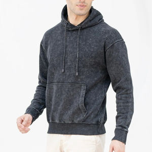 Best Selling Product Custom Made Men's Acid <b>Wash</b> Hoodie High Quality Basics Cotton Blended Washed Hoodies For <b>Boys</b> - Product Image 5