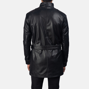 Chaqueta de Cuero Genuino de Grosor Estándar, Cuello Alto, Servicio OEM Personalizado, Impermeable, Transpirable, Ecológica, Estilo Casual Sólido - Product Image 2