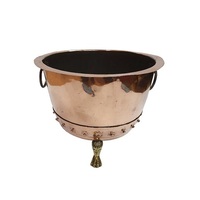 Seau à charbon en cuivre au design antique Seau à charbon de taille personnalisée de forme ronde de qualité exclusive par Home Arts
