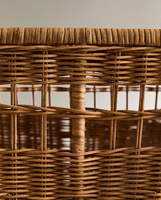 Carrello Giocattolo in Rattan Fatto a Mano con Ruote, Design Unico, Cesto Portaoggetti per Bambini, Carrello in Vimini Naturale, Organizzatore per Cameretta OEM ODM
